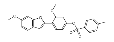 6-Methoxy-2-[2-methoxy-4-(tosyloxy)phenyl]benzo[b]furan结构式