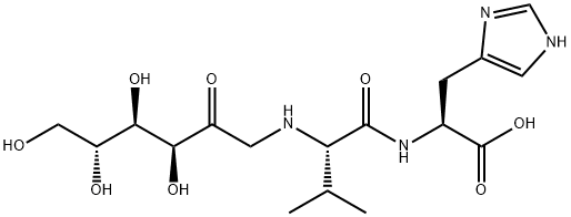 果糖 缬氨酰-组氨酰钠盐(非对映异构体混合物)结构式