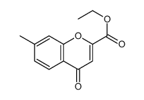 ethyl 7-methyl-4-oxochromene-2-carboxylate结构式