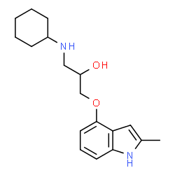1-(Cyclohexylamino)-3-[(2-methyl-1H-indol-4-yl)oxy]-2-propanol Structure