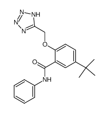 5-tert-butyl-N-phenyl-2-(1H-tetrazol-5-ylmethoxy)-benzamide结构式