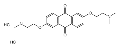 2,6-bis[2-(dimethylamino)ethoxy]anthracene-9,10-dione,dihydrochloride Structure