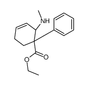 3-Cyclohexene-1-carboxylic acid, 2-(methylamino)-1-phenyl-, ethyl ester, (1R,2S)-rel- Structure