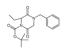tert-butyl (2R)-4-benzyl-2-ethyl-3,6-dioxopiperazine-1-carboxylate Structure