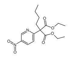 2-(1,1-bis(ethoxycarbonyl)pentyl)-5-nitropyridine结构式