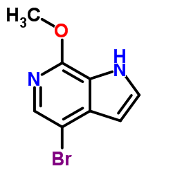 4-溴-7-甲氧基-1H-吡咯并[2,3-c]吡啶结构式