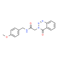 N-(4-methoxybenzyl)-2-(4-oxobenzo[d][1,2,3]triazin-3(4H)-yl)acetamide结构式