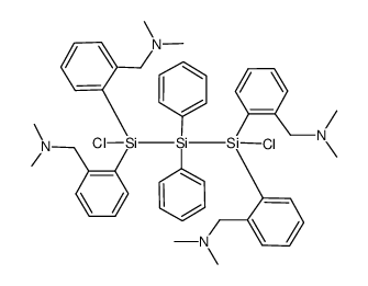 1,3-dichloro-1,1,3,3-tetrakis[2-(dimethylaminomethyl)phenyl]-2,2-diphenyltrisilane Structure