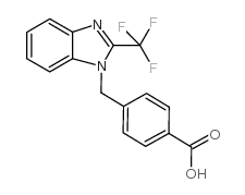 4-[[2-三氟甲基-1H-苯并咪唑-1-基]甲基]苯甲酸结构式