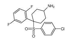 4-(4-CHLORO-BENZENESULFONYL)-4-(2,5-DIFLUORO-PHENYL)-CYCLOHEXYLAMINE structure