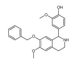 2-methoxy-4-(6-methoxy-7-phenylmethoxy-1,2,3,4-tetrahydroisoquinolin-1-yl)phenol Structure