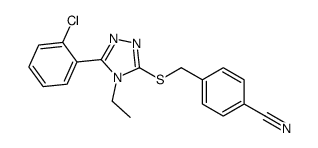 4-[[5-(2-chlorophenyl)-4-ethyl-1,2,4-triazol-3-yl]sulfanylmethyl]benzonitrile Structure