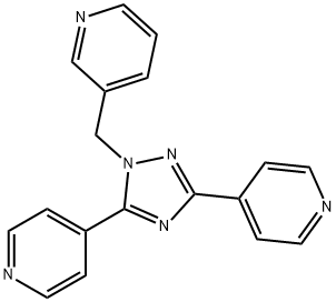3-(3,5-二吡啶-4-基-(1,2,4)三唑-1-基甲基)-吡啶结构式