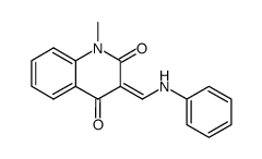 1-methyl-3-(phenylaminomethylene)-2,4-(1H,3H)-quinolinedione结构式