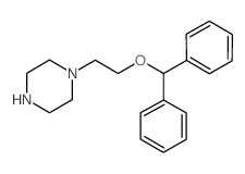 1-(2-二苯甲基氧基-乙基)-哌嗪结构式