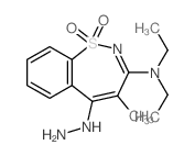 1,2-Benzothiazepin-3-amine,N,N-diethyl-5-hydrazinyl-4-methyl-, 1,1-dioxide结构式