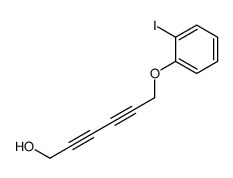 6-(2-iodophenoxy)hexa-2,4-diyn-1-ol结构式