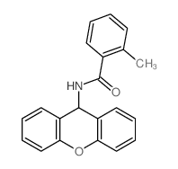 2-methyl-N-(9H-xanthen-9-yl)benzamide structure