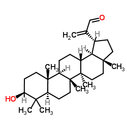 (3β)-3-Hydroxylup-20(30)-en-29-al structure