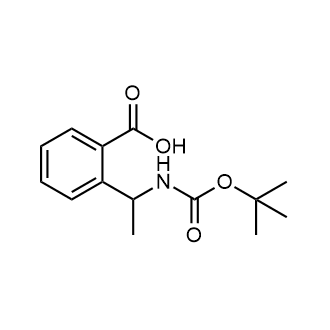 2-(1-((叔丁氧羰基)氨基)乙基)苯甲酸结构式