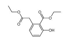 ethyl 2-(2-ethoxy-2-oxoethyl)-6-hydroxybenzoate结构式