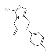4-烯丙基-5-[(4-氟苯氧基)甲基]-4H-1,2,4-噻唑-3-硫醇结构式
