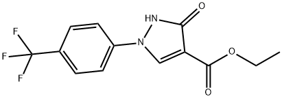 3-羟基-1-[4-(三氟甲基)苯基]-1H-吡唑-4-甲酸乙酯结构式