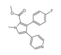 3-(4-fluorophenyl)-1-methyl-4-(4-pyridinyl)-1H-pyrrole-2-carboxylic acid methyl ester结构式