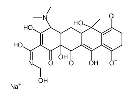 sodium,(1S,4aS,11S,11aS,12aS)-10-chloro-1-(dimethylamino)-4a,6,7,11-tetrahydroxy-3-(hydroxymethylcarbamoyl)-11-methyl-4,5-dioxo-1,11a,12,12a-tetrahydrotetracen-2-olate结构式