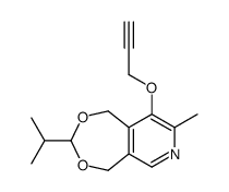 1,5-Dihydro-8-methyl-3-(1-methylethyl)-9-(2-propynyloxy)[1,3]dioxepino[5,6-c]pyridine结构式