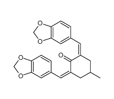 (2Z,6E)-2,6-bis(1,3-benzodioxol-5-ylmethylidene)-4-methylcyclohexan-1-one Structure
