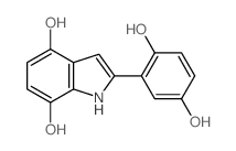 2-(2,5-dihydroxyphenyl)-1H-indole-4,7-diol结构式