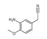Benzeneacetonitrile,3-amino-4-methoxy- Structure