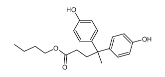 butyl 4,4-bis(4-hydroxyphenyl)pentanoate Structure