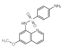 4-amino-N-(6-methoxyquinolin-8-yl)benzenesulfonamide结构式