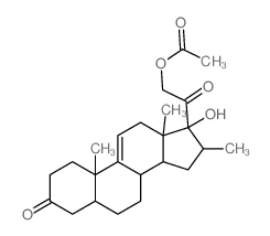 Pregn-9(11)-ene-3,20-dione,17,21-bis(acetyloxy)-16-methyl-, (5a,16a)- (9CI)结构式