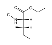 N-chloro-(2S,3S)-amino-3-methyl-pentanoic acid ethyl ester Structure