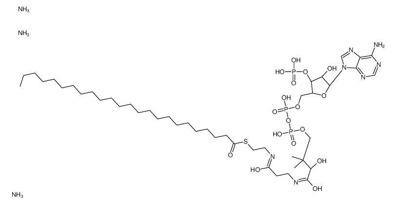triazanium,[(2R,3R,5R)-5-(6-aminopurin-9-yl)-4-hydroxy-2-[[[[(3R)-3-hydroxy-2,2-dimethyl-4-oxo-4-[[3-oxo-3-(2-tetracosanoylsulfanylethylamino)propyl]amino]butoxy]-oxidophosphoryl]oxy-oxidophosphoryl]oxymethyl]oxolan-3-yl] hydrogen phosphate Structure