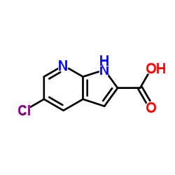 5-氯-1H-吡咯并[2,3-b]吡啶-2-甲酸结构式