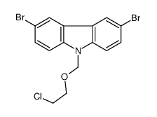 3,6-dibromo-9-(2-chloroethoxymethyl)carbazole结构式