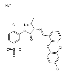 sodium 4-chloro-3-[4-[[2-(2,4-dichlorophenoxy)phenyl]azo]-4,5-dihydro-3-methyl-5-oxo-1H-pyrazol-1-yl]benzenesulphonate Structure