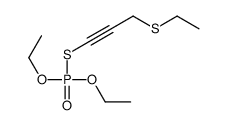 1-diethoxyphosphorylsulfanyl-3-ethylsulfanylprop-1-yne结构式