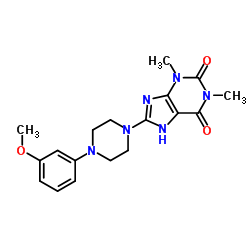 8-[4-(3-Methoxyphenyl)-1-piperazinyl]-1,3-dimethyl-3,7-dihydro-1H-purine-2,6-dione Structure