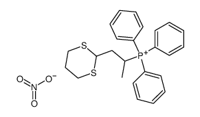 (1-(1,3-dithian-2-yl)propan-2-yl)triphenylphosphonium nitrate Structure