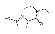 ()-N,N-diethyl-5-oxopyrrolidine-2-carboxamide structure