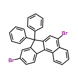 5,9-二溴-7,7-二苯基-7H-苯并[c]芴结构式