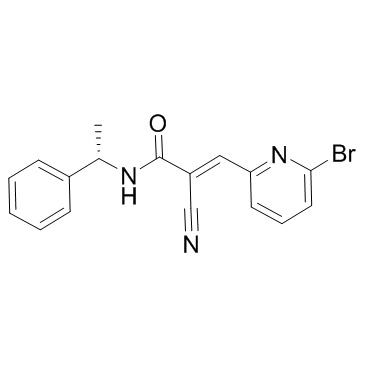 (2E)-3-(6-溴-2-吡啶基)-2-氰基-N-[(1S)-1-苯基乙基]-2-丙烯酰胺图片