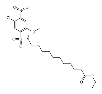 ethyl 11-[(5-chloro-2-methoxy-4-nitrophenyl)sulfonylamino]undecanoate Structure