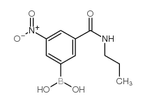 3-(N-丙基甲酰氨)-5-硝基苯基硼酸结构式