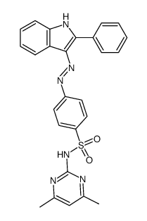 N-(4,6-dimethylpyrimidin-2-yl)-4-((2-phenyl-1H-indol-3-yl)diazenyl)benzenesulfonamide Structure